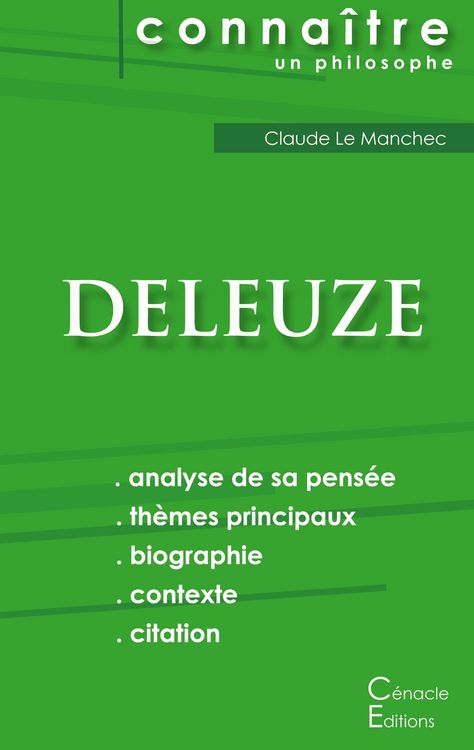 Produktbild: Comprendre Deleuze (analyse compl&egrave;te de sa pens&eacute;e)