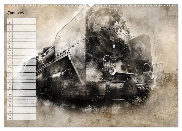 Produktbild: Dampflok Impressionen (hochwertiger Premium Wandkalender 2026 DIN A2 quer), Kunstdruck in Hochglanz