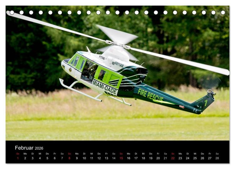 Produktbild: Modellhelis (Tischkalender 2026 DIN A5 quer), CALVENDO Monatskalender