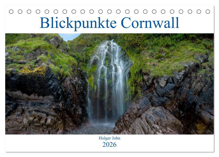 Produktbild: Blickpunkte Cornwall (Tischkalender 2026 DIN A5 quer), CALVENDO Monatskalender