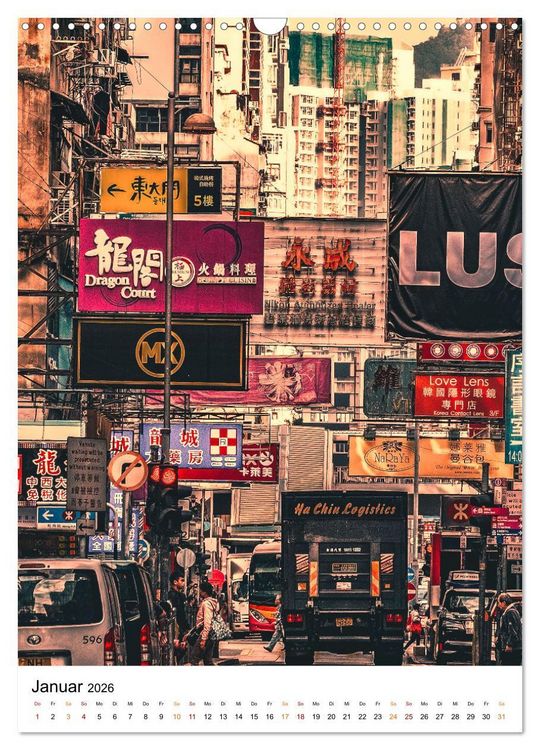 Produktbild: Hongkong Street live (Wandkalender 2026 DIN A3 hoch), CALVENDO Monatskalender