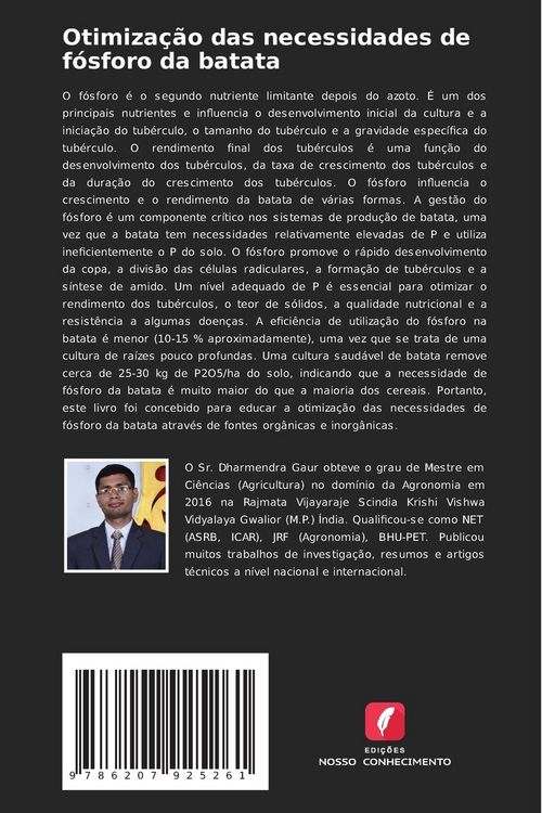 Produktbild: Otimiza&ccedil;&atilde;o das necessidades de f&oacute;sforo da batata