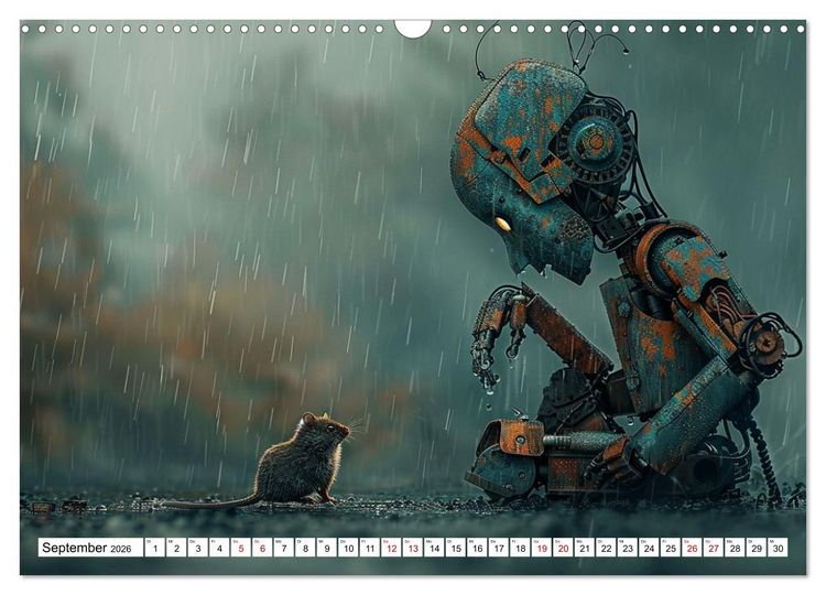 Produktbild: Roboter &ndash; Technik, Poesie und ein Hauch Magie (Wandkalender 2026 DIN A3 quer), CALVENDO Monatskalender