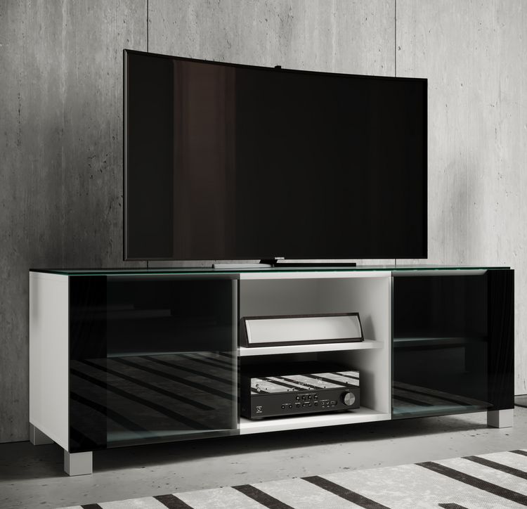 Produktbild: Holz TV Lowboard Fernsehschrank Rollen Luxala