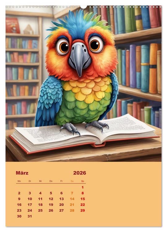 Produktbild: Diese schr&auml;gen V&ouml;gel (hochwertiger Premium Wandkalender 2026 DIN A2 hoch), Kunstdruck in Hochglanz