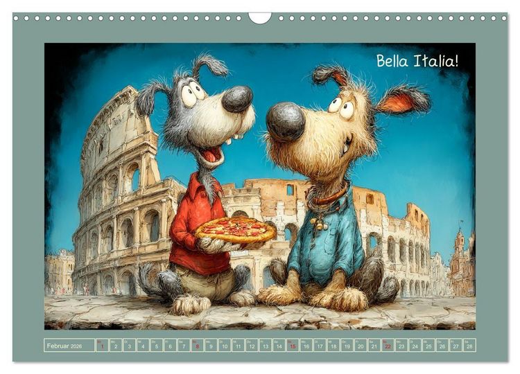Produktbild: Weltenbummler. Hund und Katz auf Reisen (Wandkalender 2026 DIN A3 quer), CALVENDO Monatskalender