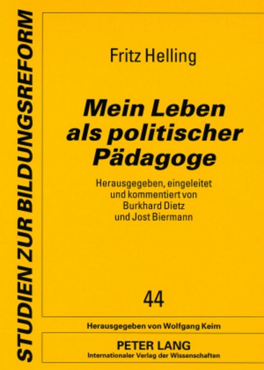 Produktbild: Mein Leben als politischer P&auml;dagoge