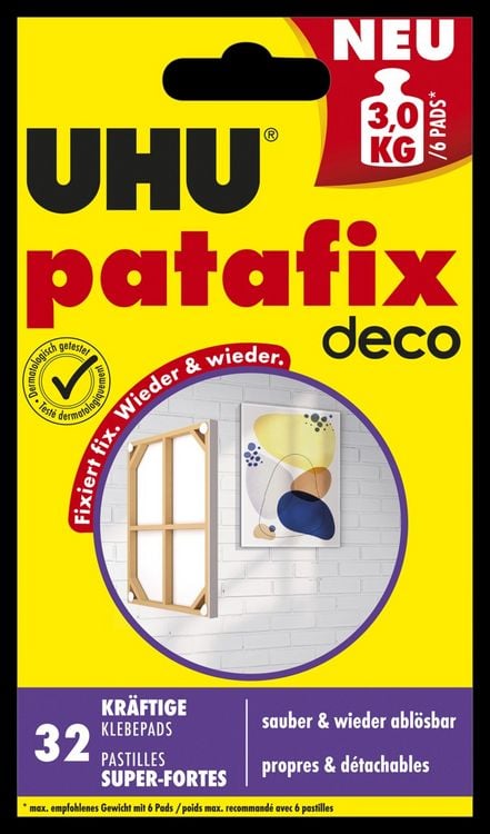Produktbild: UHU patafix home deco, 32 Klebepads