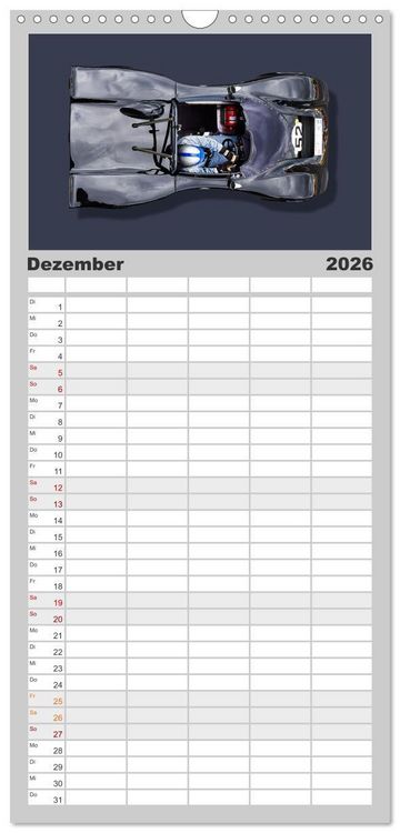Produktbild: Familienplaner 2026 - Legenden des Rennsports Historic Sports Cars 1960-1975 mit 5 Spalten (Wandkalender, 21 x 45 cm) CALVENDO