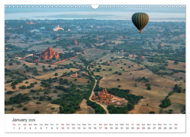 Produktbild: Bagan - Pagodas in the forest (Wall Calendar 2026 DIN A3 landscape), CALVENDO 12 Month Wall Calendar