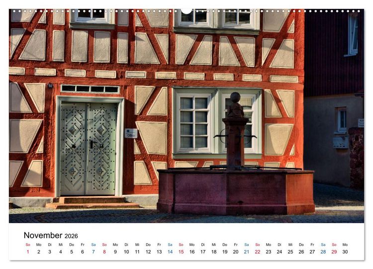 Produktbild: Michelstadt - Fachwerkromantik im Odenwald (hochwertiger Premium Wandkalender 2026 DIN A2 quer), Kunstdruck in Hochglanz