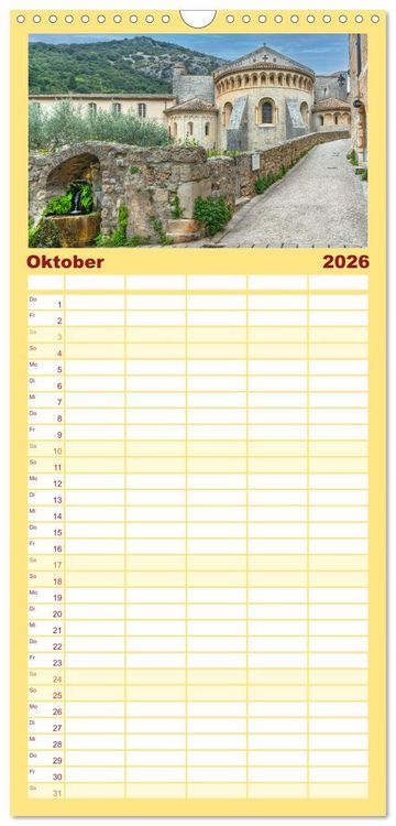 Produktbild: Familienplaner 2026 - Cevennen - Sch&ouml;ne alte Welt mit 5 Spalten (Wandkalender, 21 x 45 cm) CALVENDO