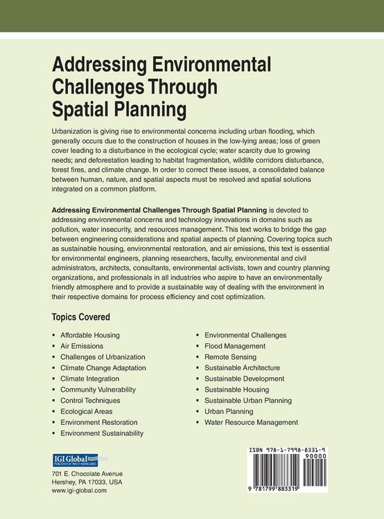 Produktbild: Addressing Environmental Challenges Through Spatial Planning