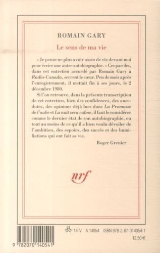 Produktbild: Le sens de ma vie : entretien