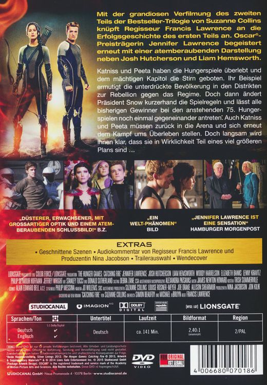Produktbild: Die Tribute von Panem - Catching Fire