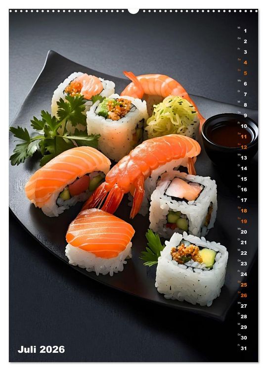 Produktbild: K&ouml;stliches Sushi (Wandkalender 2026 DIN A2 hoch), CALVENDO Monatskalender