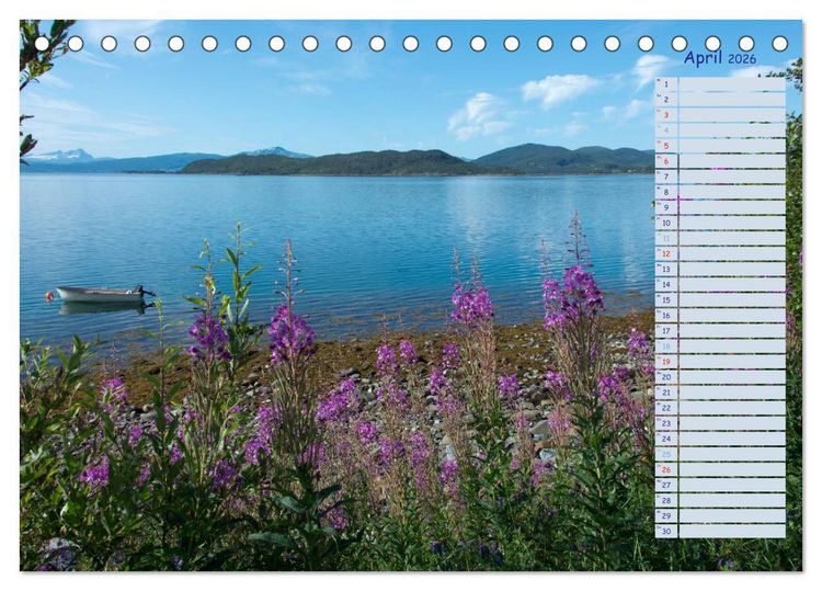 Produktbild: Landschaften Norwegens zwischen Polarkreis und Nordkap (Tischkalender 2026 DIN A5 quer), CALVENDO Monatskalender