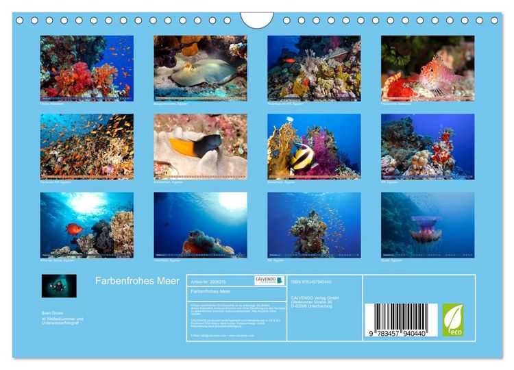 Produktbild: Farbenfrohes Meer (Wandkalender 2026 DIN A4 quer), CALVENDO Monatskalender