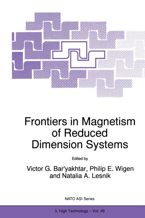 Produktbild: Frontiers in Magnetism of Reduced Dimension Systems
