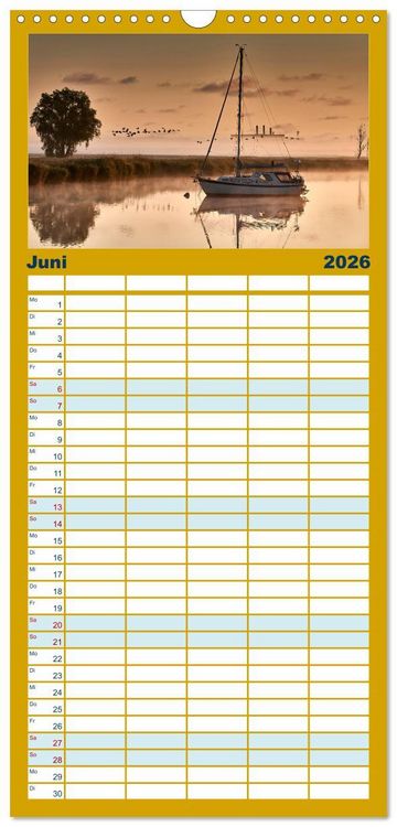 Produktbild: Familienplaner 2026 - Vorpommern im Fokus mit 5 Spalten (Wandkalender, 21 x 45 cm) CALVENDO