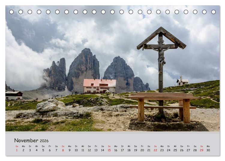 Produktbild: Wandern in den Dolomiten (Tischkalender 2026 DIN A5 quer), CALVENDO Monatskalender
