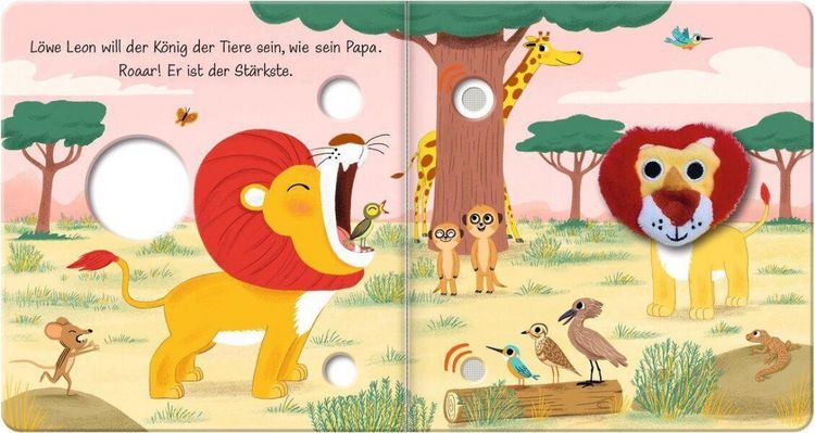 Produktbild: Mein Fingerpuppen-Soundbuch - Kleiner L&ouml;we in der Savanne