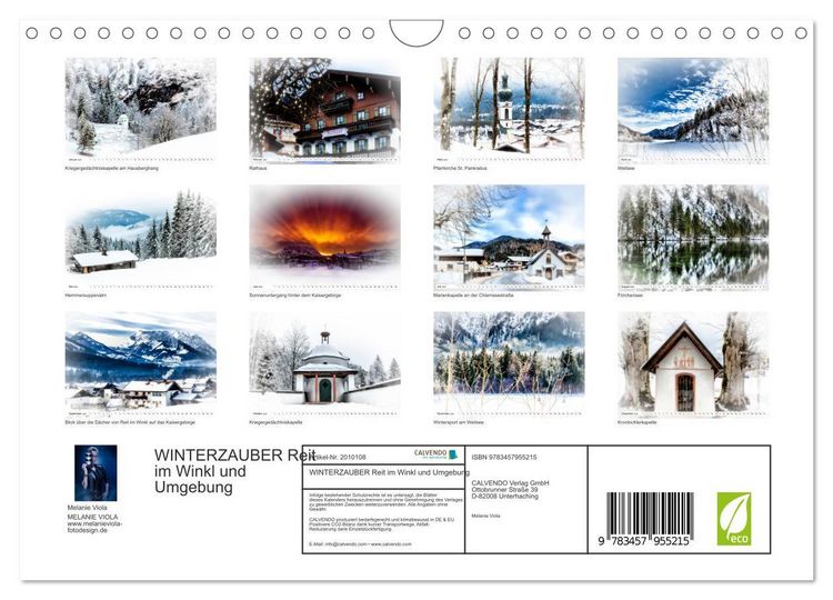 Produktbild: WINTERZAUBER Reit im Winkl und Umgebung (Wandkalender 2026 DIN A4 quer), CALVENDO Monatskalender