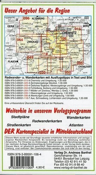 Produktbild: Wander- und Radwanderkarte Stollberg, Oelsnitz, Lichtenstein und Umgebung