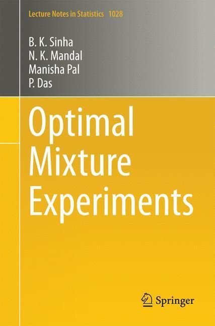 Produktbild: Optimal Mixture Experiments