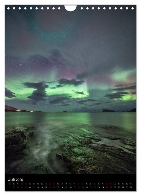 Produktbild: Nordlichtn&auml;chte (Wandkalender 2026 DIN A4 hoch), CALVENDO Monatskalender