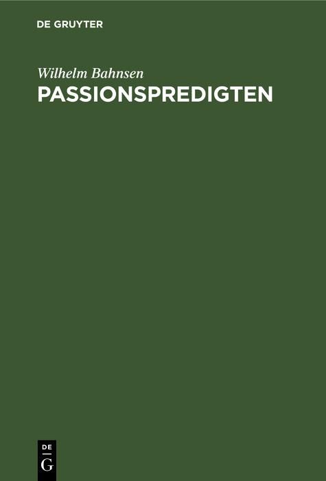 Produktbild: Passionspredigten