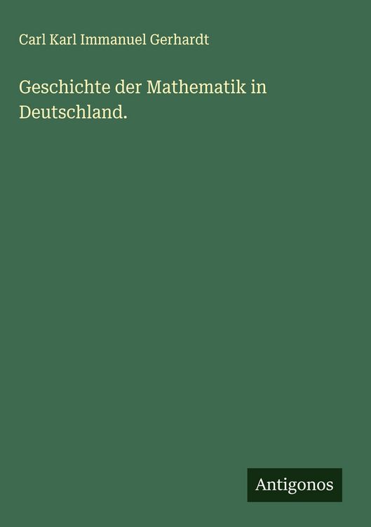 Produktbild: Geschichte der Mathematik in Deutschland.