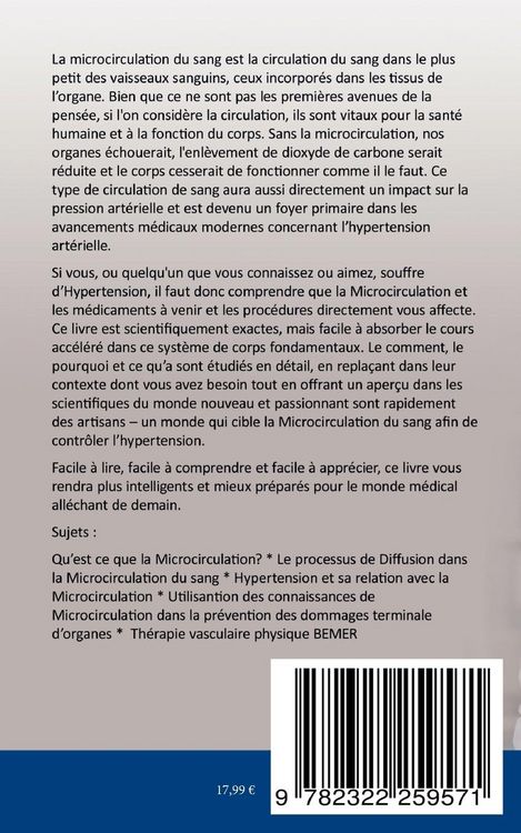 Produktbild: La microcirculation du sang 101