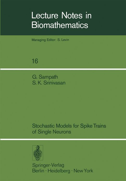 Produktbild: Stochastic Models for Spike Trains of Single Neurons