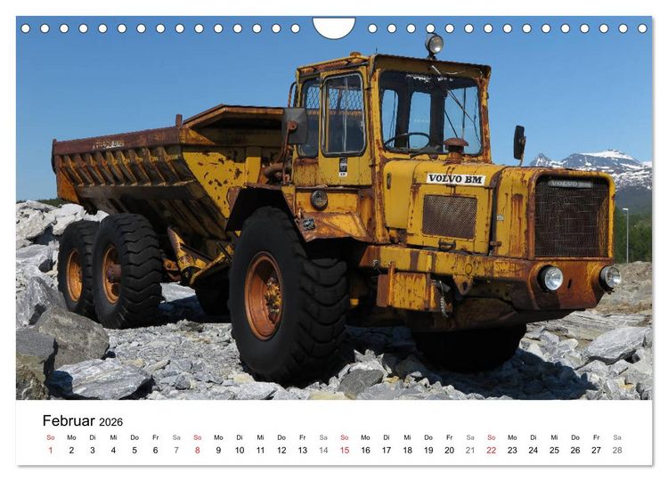 Produktbild: Baumaschinen mit Patina (Wandkalender 2026 DIN A4 quer), CALVENDO Monatskalender