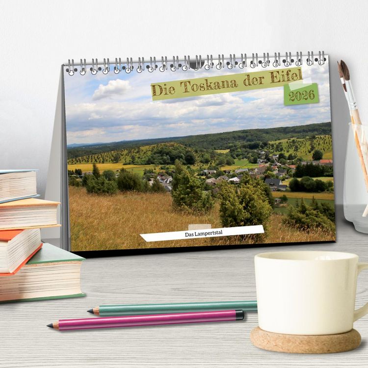 Produktbild: Die Toskana der Eifel - Das Lampertstal (Tischkalender 2026 DIN A5 quer), CALVENDO Monatskalender
