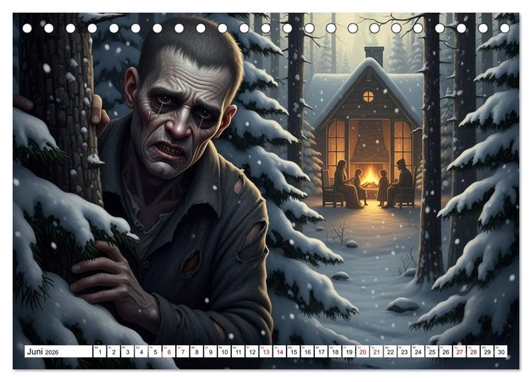Produktbild: Victor Frankenstein und seine Sch&ouml;pfung (Tischkalender 2026 DIN A5 quer), CALVENDO Monatskalender