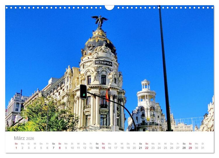 Produktbild: Madrid eine Stadt zum Verlieben (Wandkalender 2026 DIN A3 quer), CALVENDO Monatskalender
