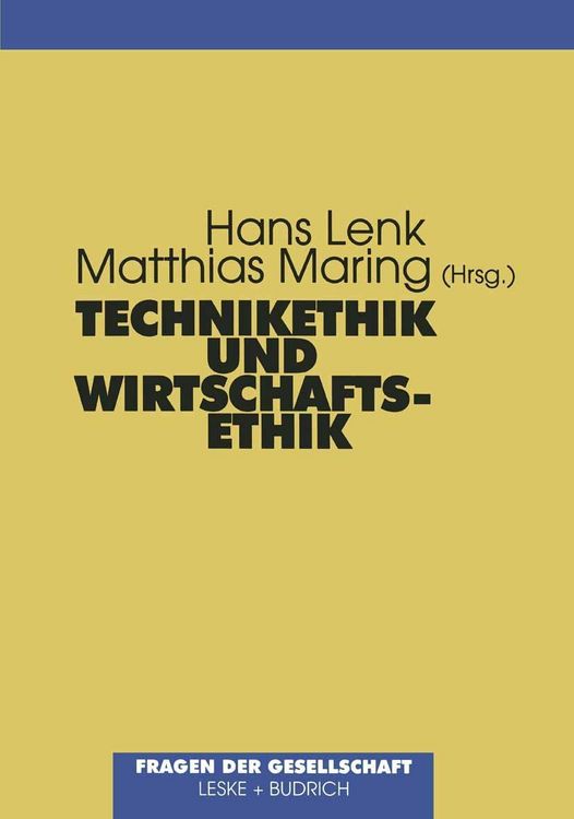 Produktbild: Technikethik und Wirtschaftsethik