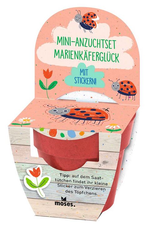 Produktbild: Mini-Anzuchtset mit Stickern Fr&uuml;hlingswiese