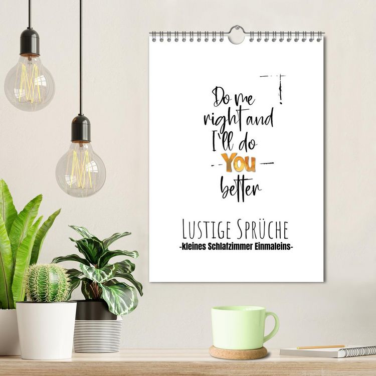 Produktbild: Lustige Spr&uuml;che - Schlafzimmer 1x1 (Wandkalender 2026 DIN A4 hoch), CALVENDO Monatskalender