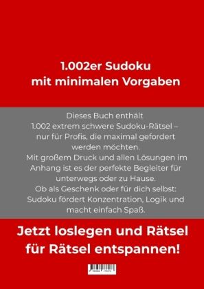 Produktbild: 1.002er Sudoku extrem schwer