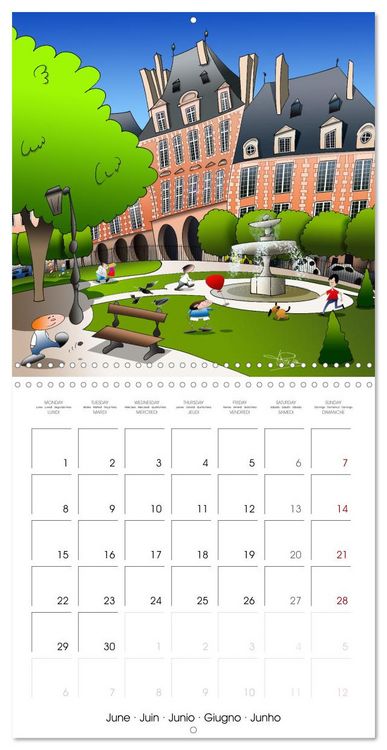 Produktbild: PARICATURES (Calendrier mural carr&eacute; 2026 30x30 cm) Calendrier double avec une page pour vos prises de notes