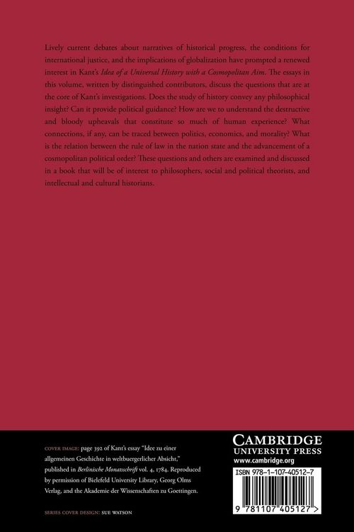 Produktbild: Kant's Idea for a Universal History with a Cosmopolitan Aim