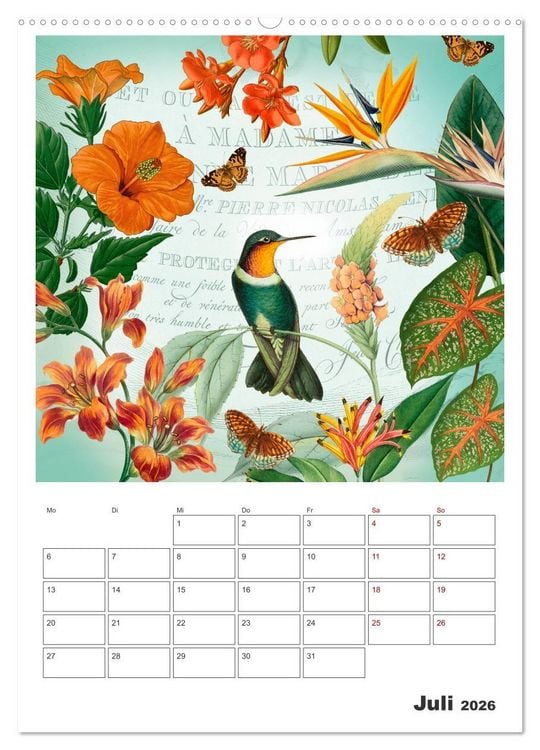 Produktbild: Das Paradies der Kolibris (hochwertiger Premium Wandkalender 2026 DIN A2 hoch), Kunstdruck in Hochglanz