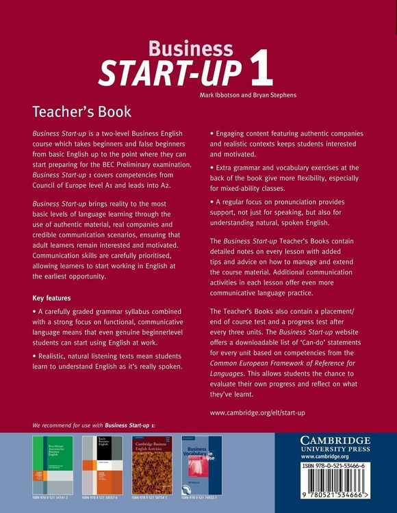Produktbild: Business Start-Up 1 Teacher's Book