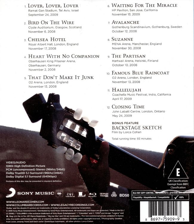Produktbild: Leonard Cohen - Songs from the Road
