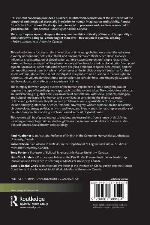 Produktbild: Time, Globalization and Human Experience