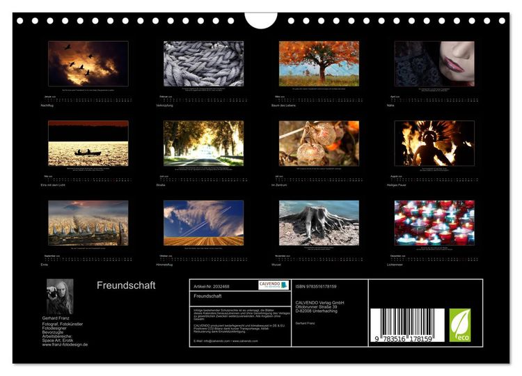 Produktbild: Freundschaft (Wandkalender 2026 DIN A4 quer), CALVENDO Monatskalender
