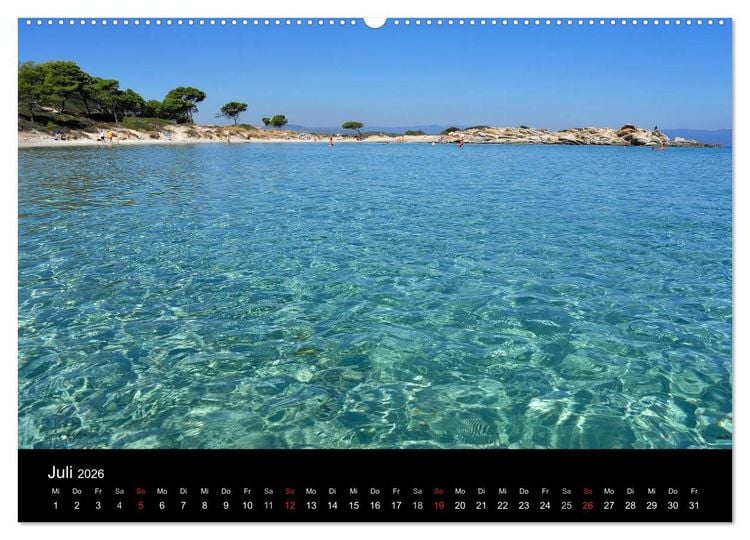 Produktbild: Chalkidiki: Kassandra, Sithonia, Athos (hochwertiger Premium Wandkalender 2026 DIN A2 quer), Kunstdruck in Hochglanz